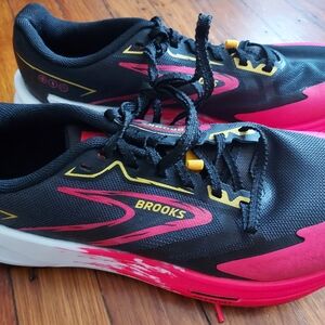 Brooks Black and Red Athletic Shoes